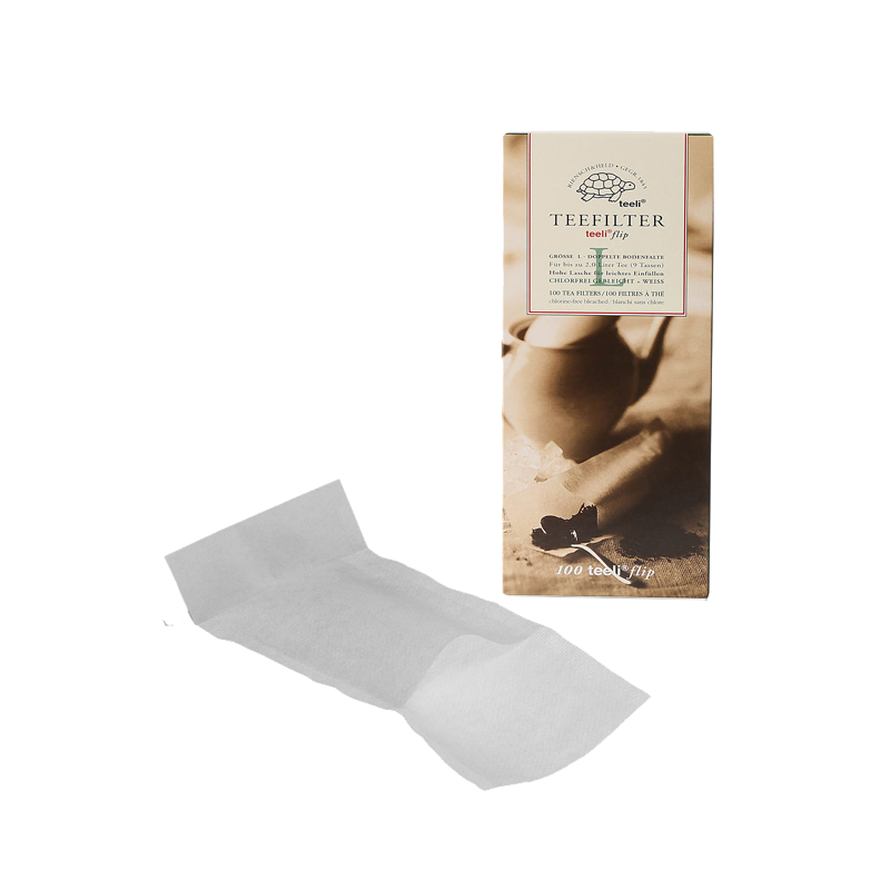 Papierfilter teeli flip mit Bodenfalte Größe L Papierfilter teeli flip mit Bodenfalte Größe L