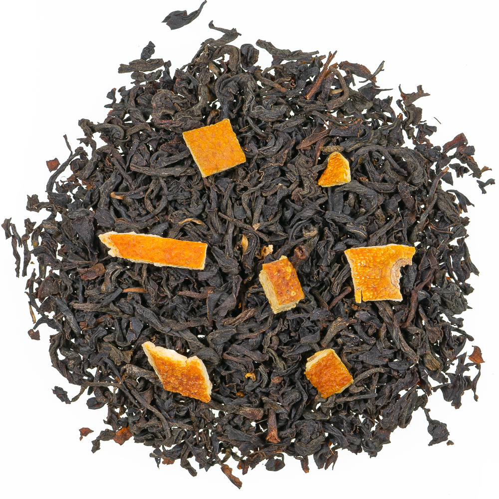 Orange aromatisierte Schwarztee Mischung
