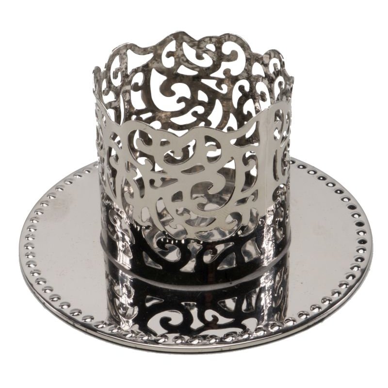 kerzenleuchter-Ornament-Silber Kerzenleuchter "Ornament" 5cm silberfarben