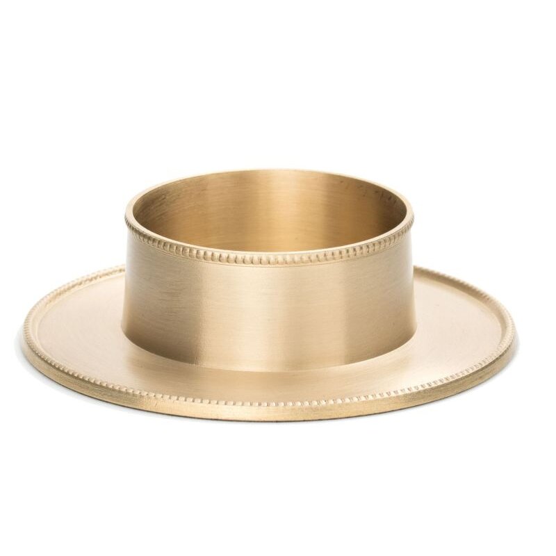 Kerzenleuchter "Perlrand" 5cm goldfarben