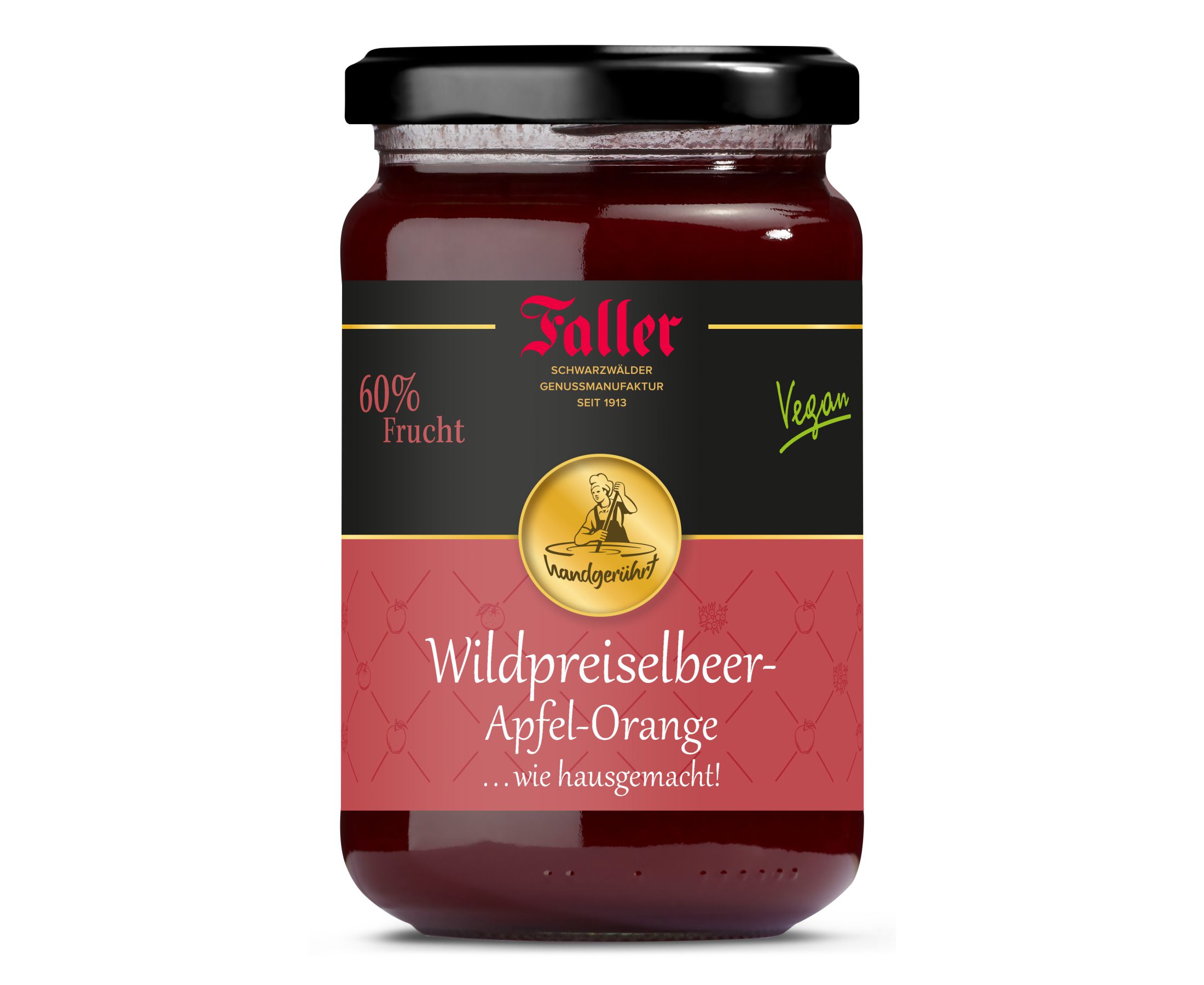 Wildpreiselbeer-Apfel-Orangen-Konfitüre