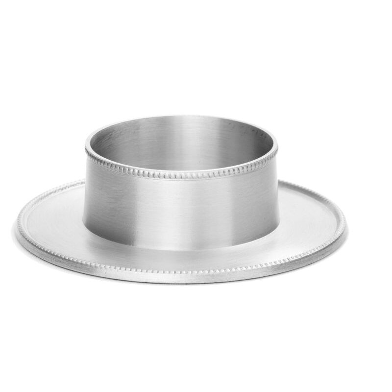 Kerzenleuchter - Kerzenständer  "Perlrand" 5cm silberfarben