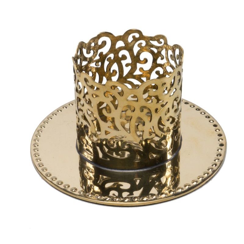 kerzenleuchter-Ornament-Gold Kerzenleuchter "Ornament" 5cm goldfarben