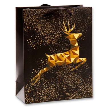 Geschenktasche goldener Hirsch